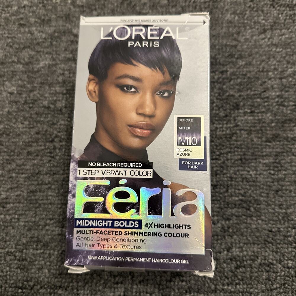 L'Oreal Feria Midnight Bolds Permanent Hair Color #M10 Cosmic Azure